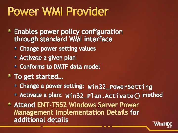 Windows Power Service Windows 7 Power Management Overview Pat Stemen Senior