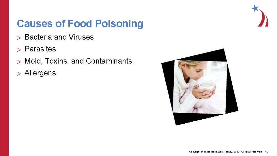 Causes of Food Poisoning > Bacteria and Viruses > Parasites > Mold, Toxins, and Causes of Food Poisoning > Bacteria and Viruses > Parasites > Mold, Toxins, and