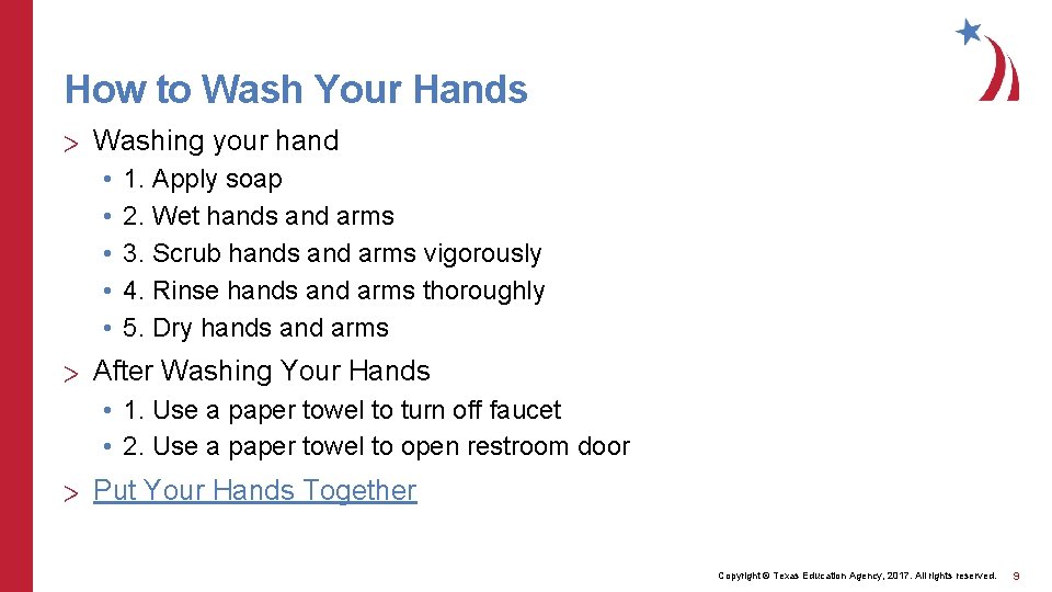 How to Wash Your Hands > Washing your hand • • • 1. Apply How to Wash Your Hands > Washing your hand • • • 1. Apply