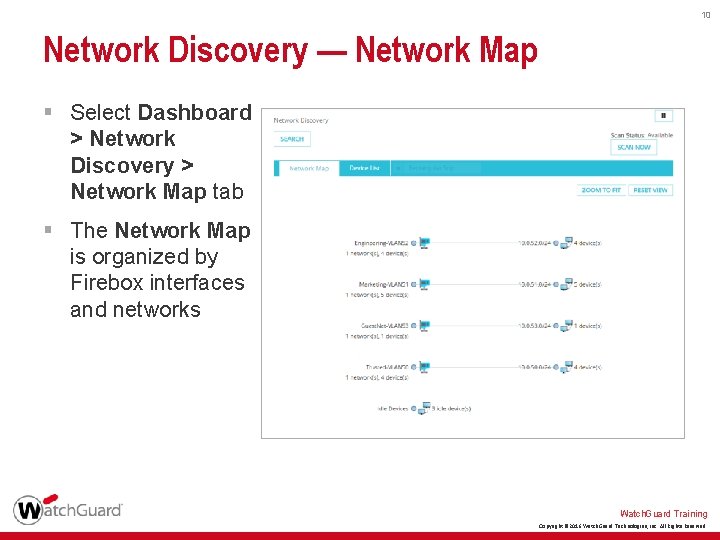 10 Network Discovery — Network Map § Select Dashboard > Network Discovery > Network