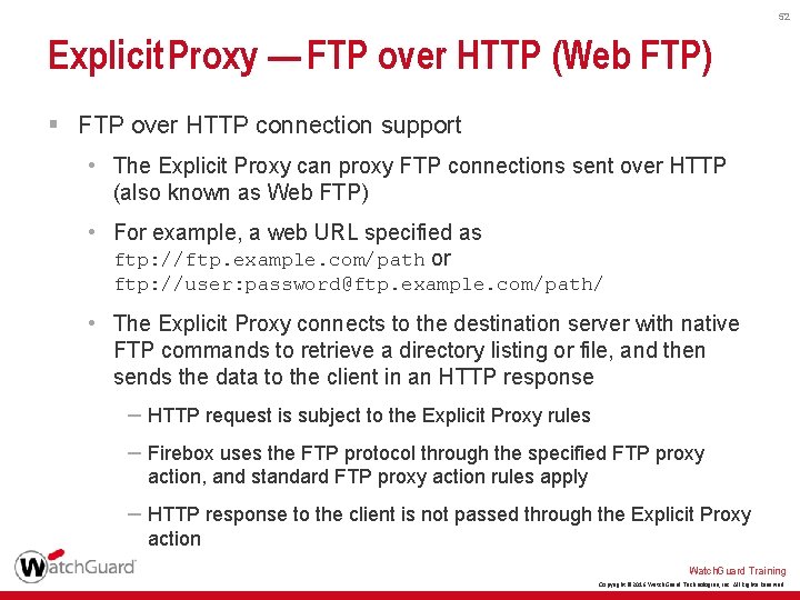 52 Explicit Proxy — FTP over HTTP (Web FTP) § FTP over HTTP connection