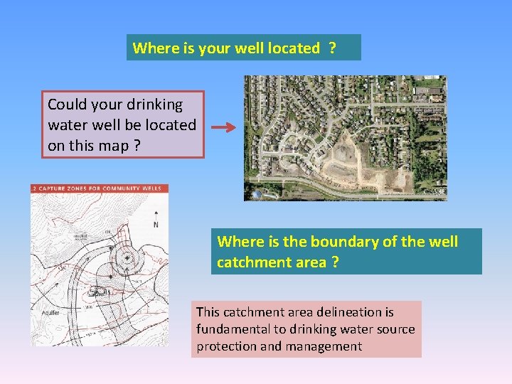 Where is your well located ? Could your drinking water well be located on