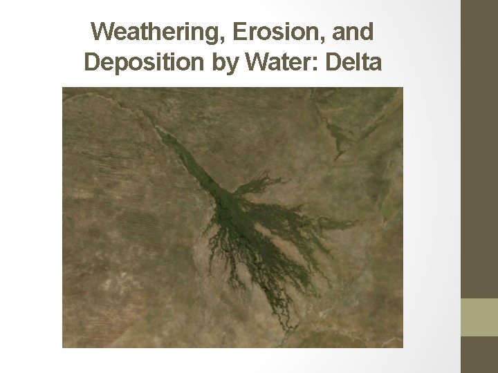 Weathering, Erosion, and Deposition by Water: Delta 