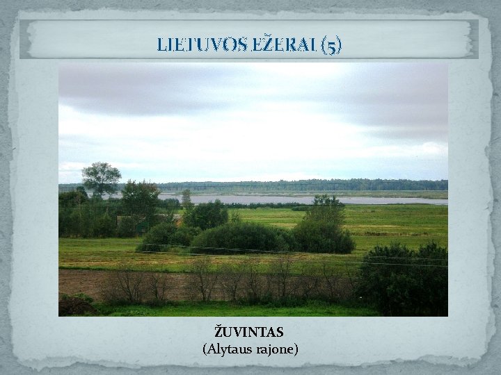 LIETUVOS EŽERAI (5) ŽUVINTAS (Alytaus rajone) 