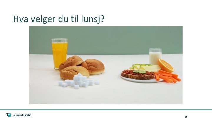 Hva velger du til lunsj? 16 