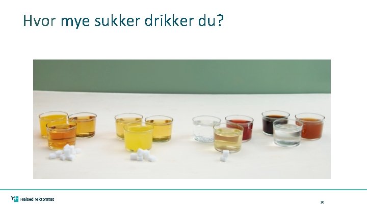 Hvor mye sukker drikker du? 20 