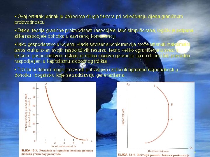  • Ovaj ostatak jednak je dohocima drugih faktora pri određivanju cijena graničnom proizvodnošću