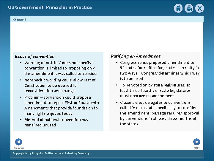 US Government: Principles in Practice Chapter 3 Issues of convention • Wording of Article US Government: Principles in Practice Chapter 3 Issues of convention • Wording of Article