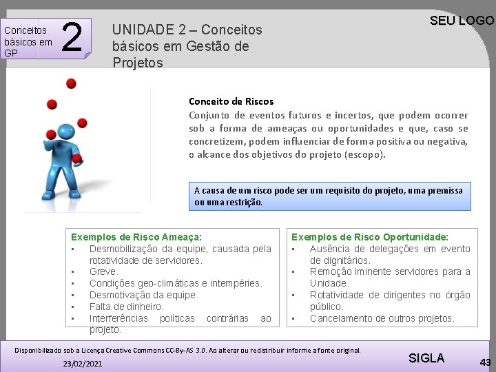 Conceitos básicos em GP 2 SEU LOGO UNIDADE 2 – Conceitos básicos em Gestão