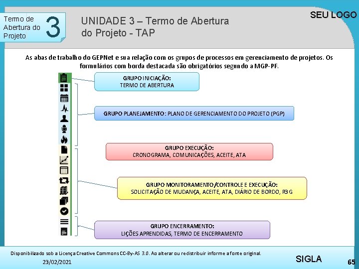 Termo de Abertura do Projeto 2 3 UNIDADE 3 – Termo de Abertura do