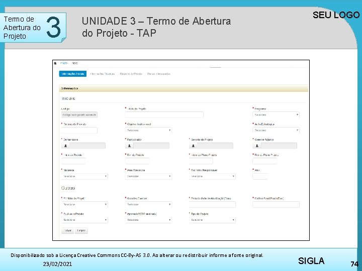 Termo de Abertura do Projeto 2 3 UNIDADE 3 – Termo de Abertura do