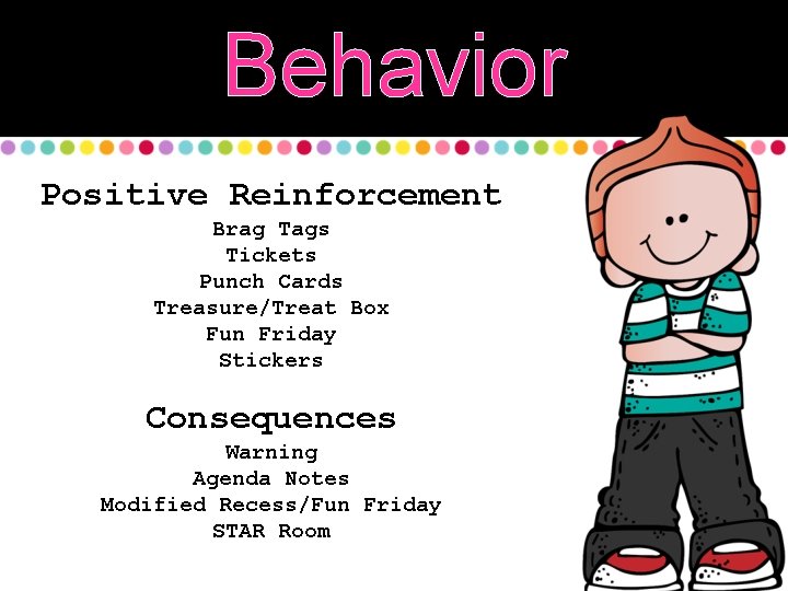 Behavior Positive Reinforcement Brag Tags Tickets Punch Cards Treasure/Treat Box Fun Friday Stickers Consequences