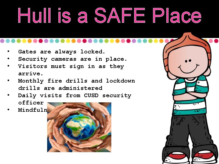 Hull is a SAFE Place • • • Gates are always locked. Security cameras