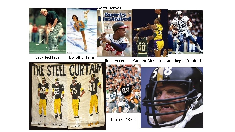 Sports Heroes Jack Nicklaus Dorothy Hamill Hank Aaron Kareem Abdul Jabbar Roger Staubach Team