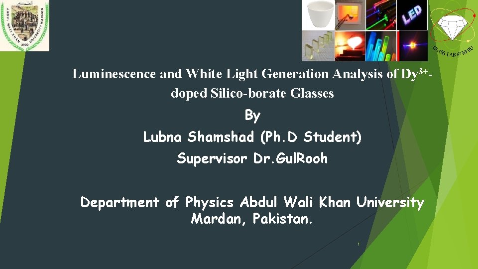 Luminescence and White Light Generation Analysis of Dy 3+doped Silico-borate Glasses By t Lubna