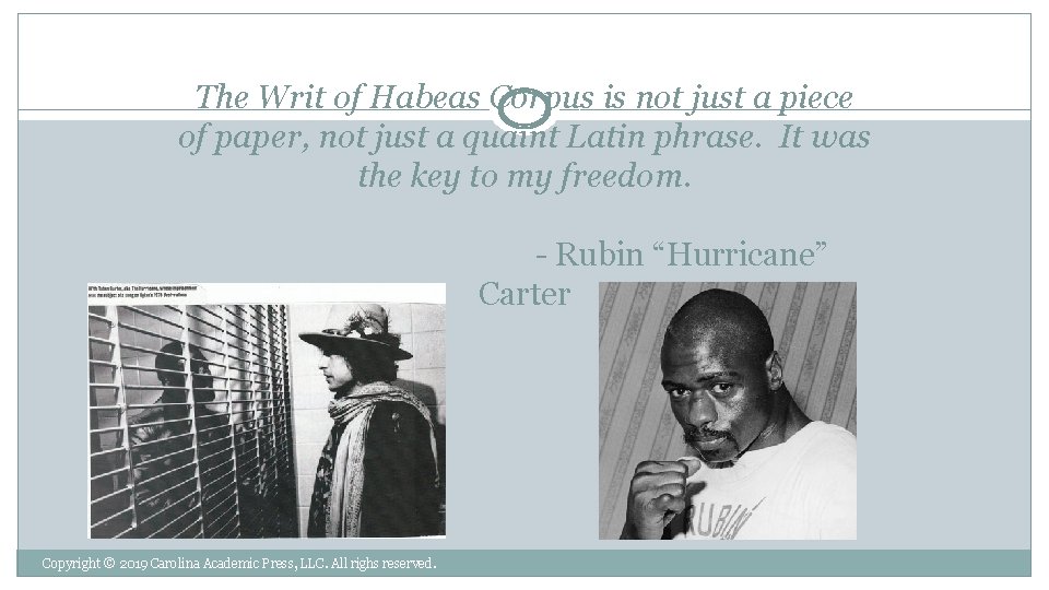 The Writ of Habeas Corpus is not just a piece of paper, not just