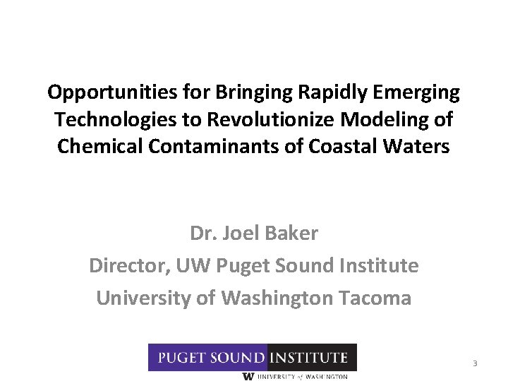 Opportunities for Bringing Rapidly Emerging Technologies to Revolutionize Modeling of Chemical Contaminants of Coastal