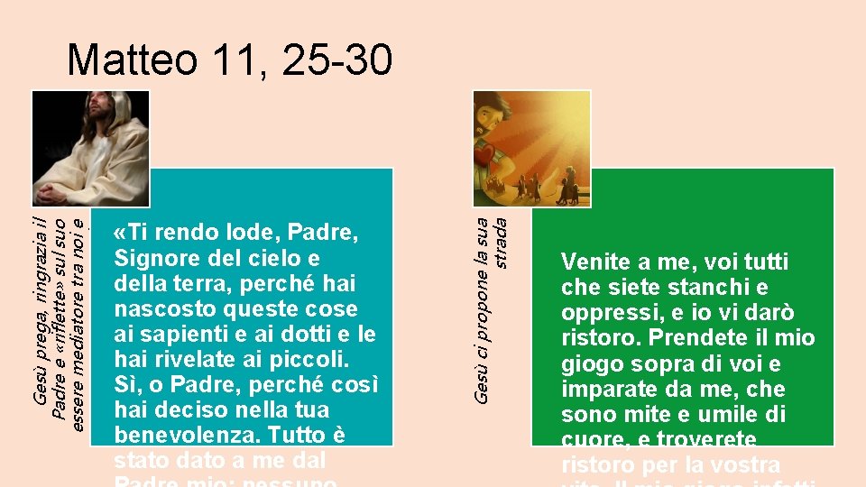  «Ti rendo lode, Padre, Signore del cielo e della terra, perché hai nascosto