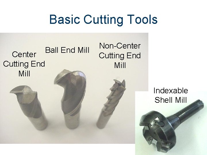 Basic Cutting Tools Ball End Mill Center Cutting End Mill Non-Center Cutting End Mill