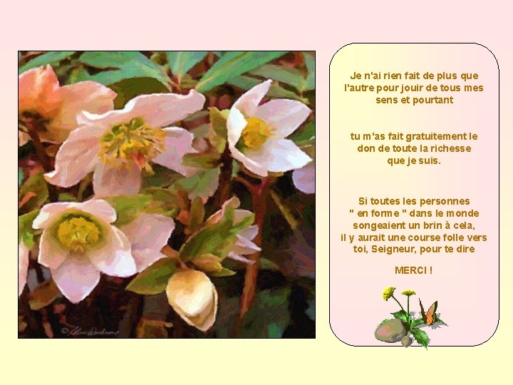 Je n'ai rien fait de plus que l'autre pour jouir de tous mes sens