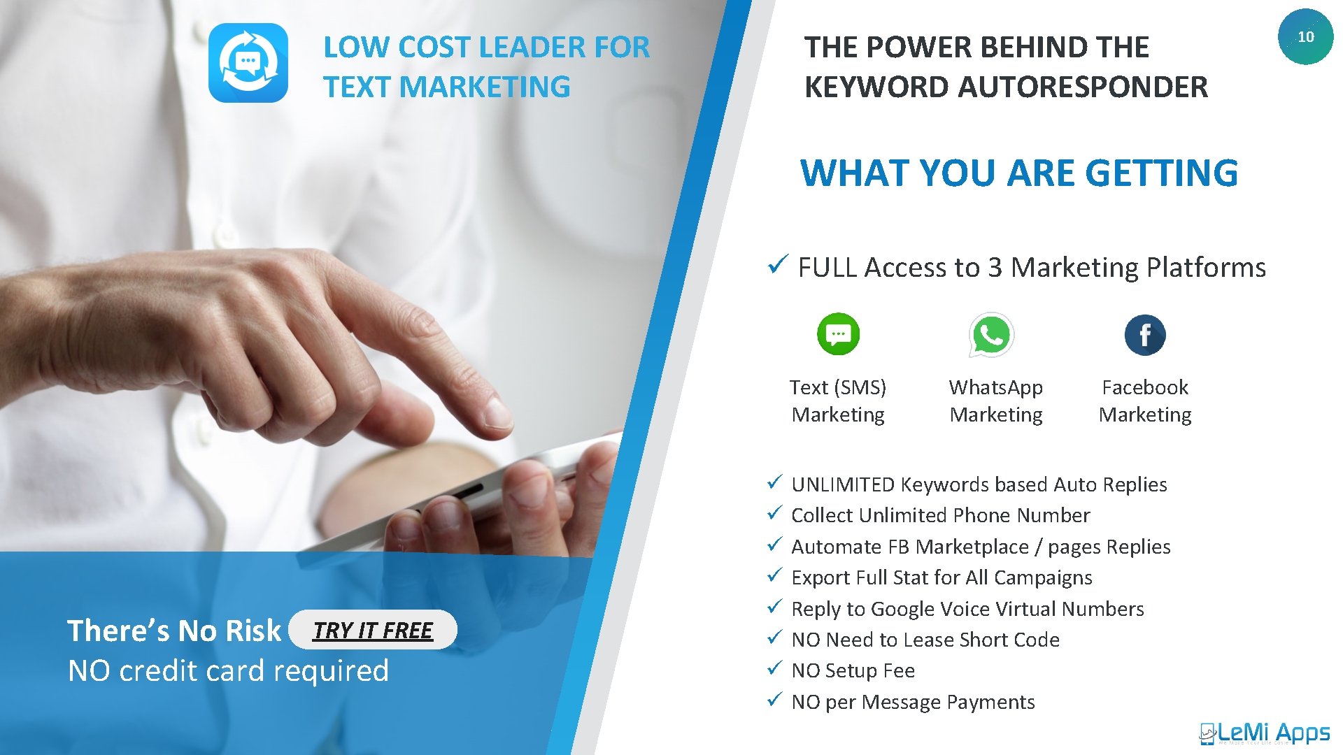 LOW COST LEADER FOR TEXT MARKETING THE POWER BEHIND THE KEYWORD AUTORESPONDER WHAT YOU
