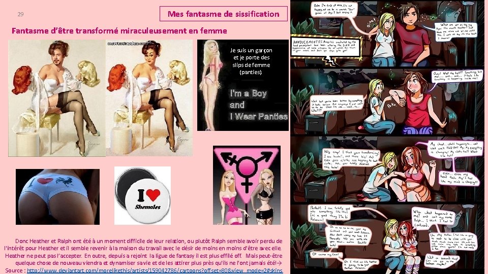 29 Mes fantasme de sissification Fantasme d’être transformé miraculeusement en femme Je suis un