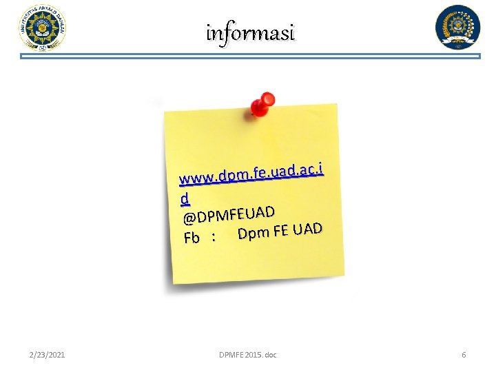 informasi . i c. a d a. u e. f m p. d www