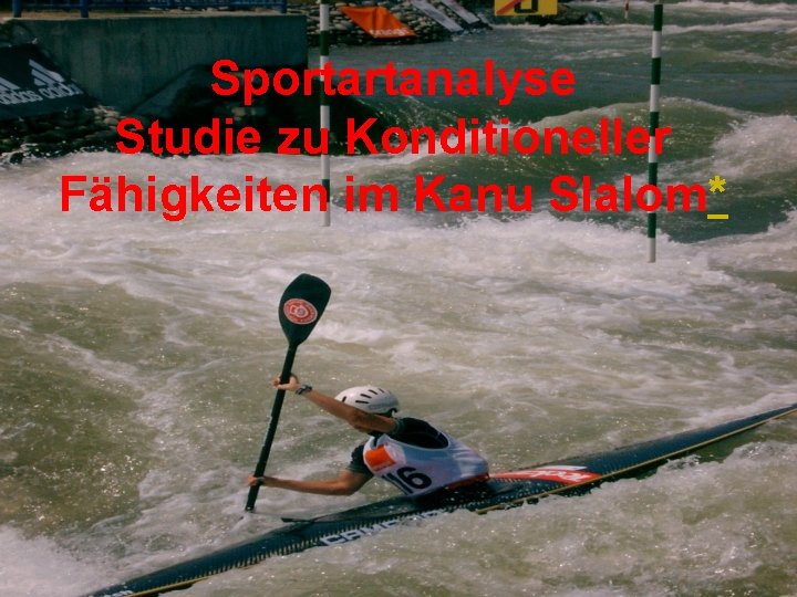 Sportartanalyse Studie zu Konditioneller Fähigkeiten im Kanu Slalom* Sportartanalyse Studie zu Konditioneller Fähigkeiten im Kanu Slalom*
