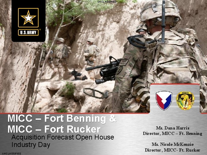 UNCLASSIFIED MICC – Fort Benning & MICC – Fort Rucker Acquisition Forecast Open House