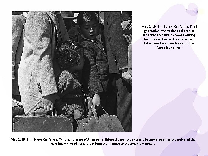 May 2, 1942 — Byron, California. Third generation of American children of Japanese ancestry