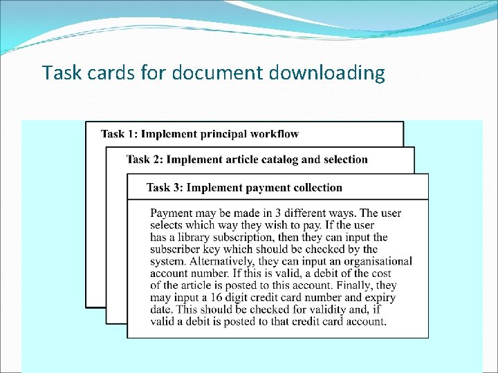 Task cards for document downloading 24 