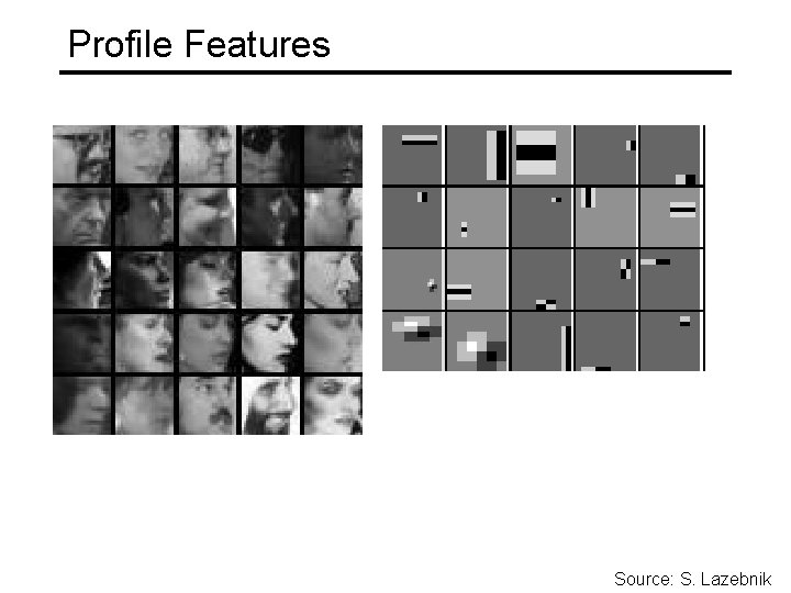 Profile Features Source: S. Lazebnik 