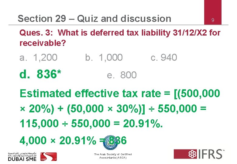 Section 29 – Quiz and discussion 9 Ques. 3: What is deferred tax liability