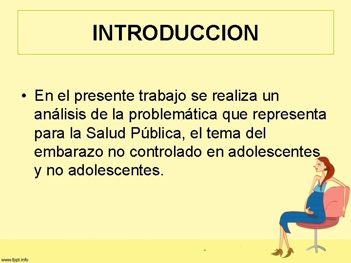 INTRODUCCION • En el presente trabajo se realiza un análisis de la problemática que