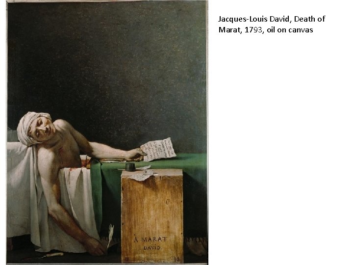 Jacques-Louis David, Death of Marat, 1793, oil on canvas 