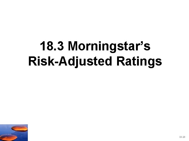 18. 3 Morningstar’s Risk-Adjusted Ratings 18 -28 