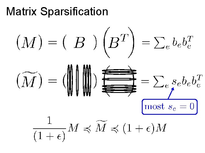 Matrix Sparsification 