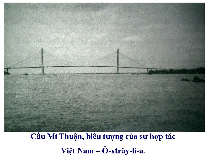 Cầu Mĩ Thuận, biểu tượng của sự hợp tác Việt Nam – Ô-xtrây-li-a. 