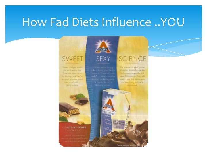 How Fad Diets Influence. . YOU 