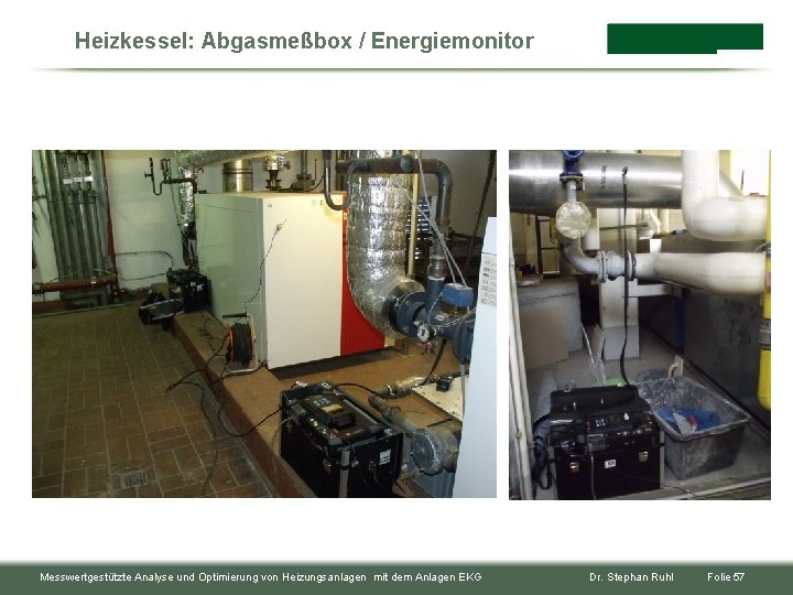 Heizkessel: Abgasmeßbox / Energiemonitor Messwertgestützte Analyse und Optimierung von Heizungsanlagen mit dem Anlagen EKG