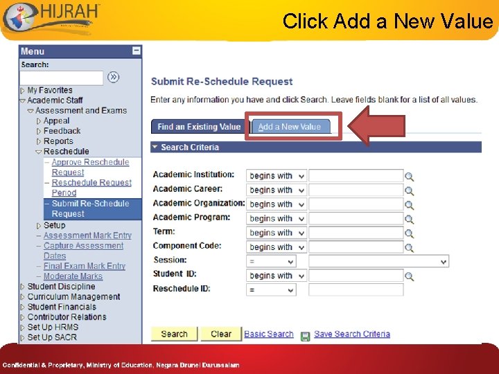 Click Add a New Value 