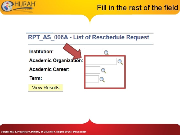 Fill in the rest of the field 