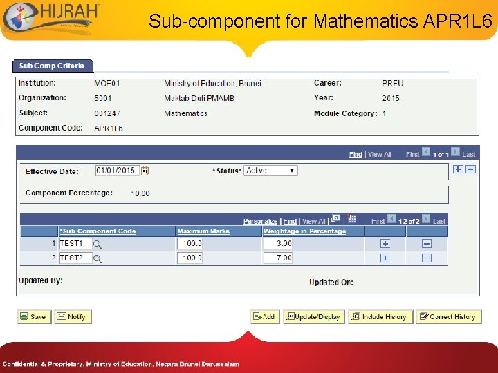 Sub-component for Mathematics APR 1 L 6 