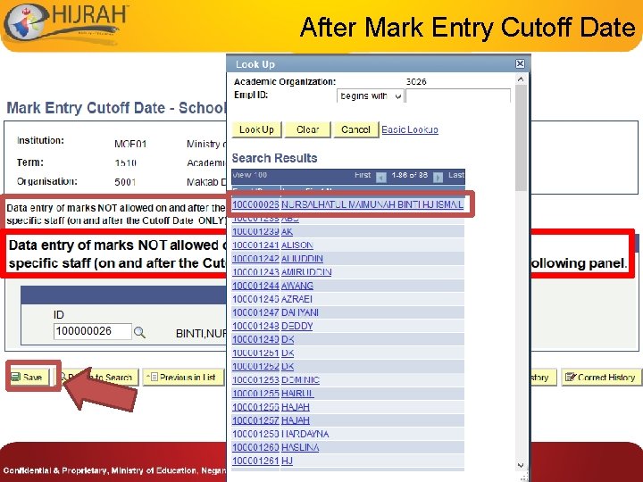 After Mark Entry Cutoff Date 