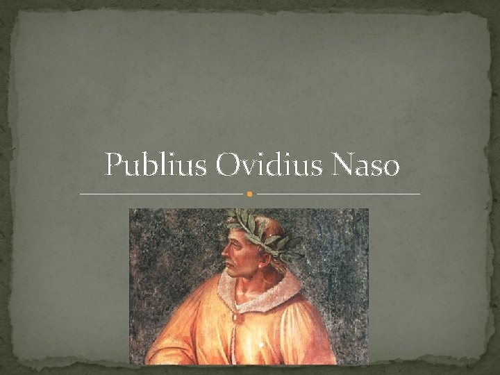 Publius Ovidius Naso 