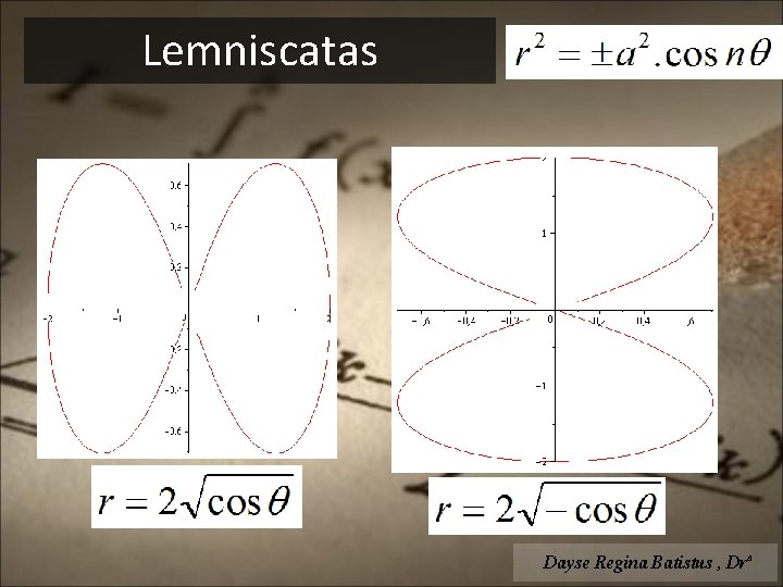 Lemniscatas Dayse Regina Batistus , Drª 