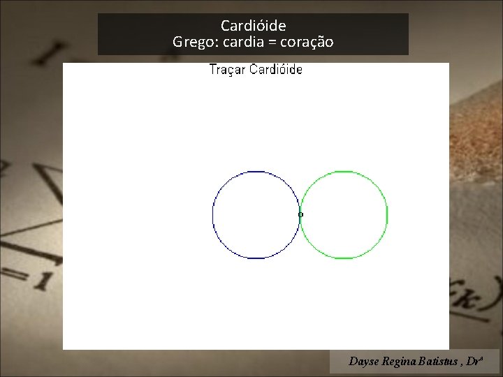 Cardióide Grego: cardia = coração Dayse Regina Batistus , Drª 