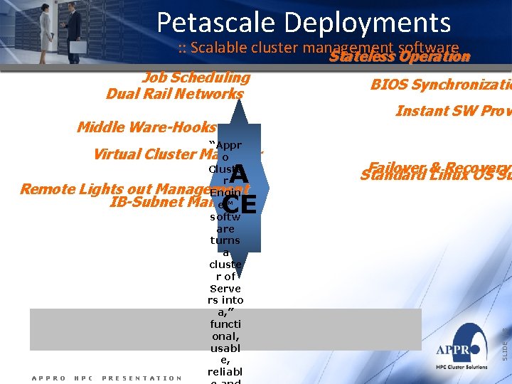 Petascale Deployments : : Scalable cluster management software S t a t e l Petascale Deployments : : Scalable cluster management software S t a t e l