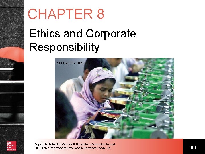 CHAPTER 8 Ethics and Corporate Responsibility AFPGETTY IMAGES