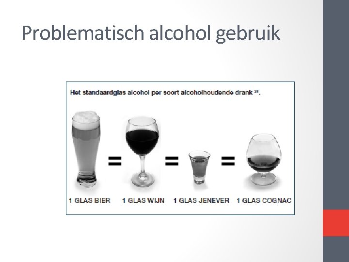 Problematisch alcohol gebruik Problematisch alcohol gebruik